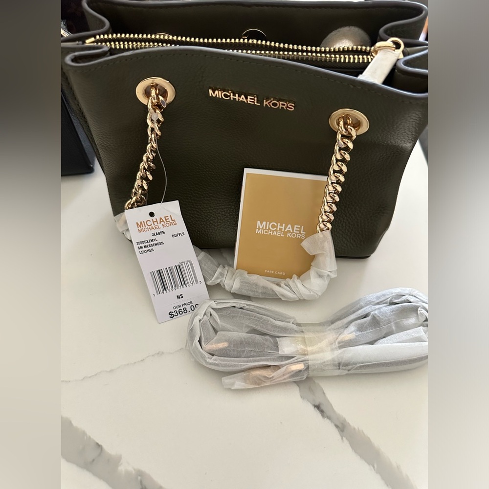 Michael Kors Olive Green Shoulder Bag
